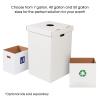 imageAVIDITI Cardboard Trash Cans and Recycling Bins 40 Gallon 18quotL x 18quotW x 30quotH 10Pack Reusable or Disposable Pop Up Garbage Boxes for Parties Outdoor Events Heavy Duty PlainTrash Can Lid