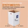 imageAVIDITI Cardboard Trash Cans and Recycling Bins 40 Gallon 18quotL x 18quotW x 30quotH 10Pack Reusable or Disposable Pop Up Garbage Boxes for Parties Outdoor Events Heavy Duty Plain40 Gallon
