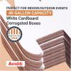 imageAVIDITI Cardboard Trash Cans and Recycling Bins 40 Gallon 18quotL x 18quotW x 30quotH 10Pack Reusable or Disposable Pop Up Garbage Boxes for Parties Outdoor Events Heavy Duty Plain40 Gallon