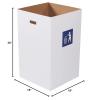 imageAVIDITI Cardboard Trash Cans and Recycling Bins 40 Gallon 18quotL x 18quotW x 30quotH 10Pack Reusable or Disposable Pop Up Garbage Boxes for Parties Outdoor Events Heavy Duty Plain40 Gallon