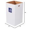 imageAVIDITI Cardboard Trash Cans and Recycling Bins 40 Gallon 18quotL x 18quotW x 30quotH 10Pack Reusable or Disposable Pop Up Garbage Boxes for Parties Outdoor Events Heavy Duty Plain50 Gallon
