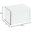 imageAVIDITI White Shipping Boxes 145quot x 75quot x 5quot 25Pack Foldable ampamp CrushProof  Corrugated Cardboard Mailing Boxes for Shipping Mailers Moving Packing Small Business Ideal to Use as Gift Box105x5x6 50Pack