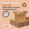 imageAviditi Shipping Boxes Small 12quotL x 12quotW x 12quotH 25Pack  Corrugated Cardboard Box for Packing Moving and Storage7x7x6