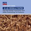 imageBOX USA 10 lb Kraft Crinkle Paper Packing Shipping and Moving Box Filler Shredded Paper for Box Package Basket Stuffing Bag Gift Wrapping Holidays Crafts and DecorationCognac