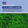 imageBOX USA 10 lb Kraft Crinkle Paper Packing Shipping and Moving Box Filler Shredded Paper for Box Package Basket Stuffing Bag Gift Wrapping Holidays Crafts and DecorationGreen