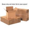 imageBOX USA 14quotL x 8quotW x 4quotH Corrugated Cardboard Boxes Pack of 25  Brown Reusable Recyclable Made in USA14x10x6 25Pack