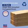 imageBOX USA 15 x 15 x 4 Corrugated Cardboard Boxes Flat 15quotL x 15quotW x 4quotH Pack of 25  Shipping Packaging Moving Storage Box for Home or Business Strong Wholesale Bulk Boxes