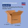 imageBOX USA 16 x 10 x 6 Corrugated Cardboard Storage Boxes Medium 16quotL x 10quotW x 6quotH Pack of 25  Shipping Packaging Moving for Home or Business Strong Wholesale Bulk Boxes16x14x12 25Pack