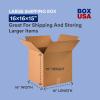 imageBOX USA 16 x 10 x 6 Corrugated Cardboard Storage Boxes Medium 16quotL x 10quotW x 6quotH Pack of 25  Shipping Packaging Moving for Home or Business Strong Wholesale Bulk Boxes16x16x15 25Pack