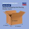 imageBOX USA 16 x 10 x 6 Corrugated Cardboard Storage Boxes Medium 16quotL x 10quotW x 6quotH Pack of 25  Shipping Packaging Moving for Home or Business Strong Wholesale Bulk Boxes16x13x10 25Pack