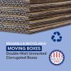 imageBOX USA 18x18x18 Corrugated Cardboard Double Wall Boxes with Handles Large 18L x 18W x 18H Pack of 10  Shipping Packaging Moving Storage Box for Home or Business Strong Wholesale Bulk Boxes24x24x12 10Pack