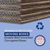 imageBOX USA 18x18x18 Corrugated Cardboard Double Wall Boxes with Handles Large 18L x 18W x 18H Pack of 10  Shipping Packaging Moving Storage Box for Home or Business Strong Wholesale Bulk Boxes18x18x18 10Pack
