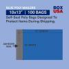 imageBOX USA Black Shipping Bags Large Heavy Duty 14quot x 19quot 100Pack  Waterproof Bag Poly Mailers for Packing Clothing and Secure Shipping Packaging ampamp Small Business MailingBlue