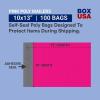 imageBOX USA Black Shipping Bags Large Heavy Duty 14quot x 19quot 100Pack  Waterproof Bag Poly Mailers for Packing Clothing and Secure Shipping Packaging ampamp Small Business MailingPink