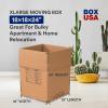 imageBOX USA Moving Boxes Medium 18quotL x 14quotW x 12quotH 10Pack  Corrugated Cardboard Box for Shipping Mailing Packing Packaging and Storage 18x14x12Heavy 6Pack