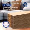 imageBOX USA Moving Boxes Medium 18quotL x 14quotW x 12quotH 10Pack  Corrugated Cardboard Box for Shipping Mailing Packing Packaging and Storage 18x14x12Medium 10 Pack wTape Dispenser
