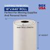 imageBOX USA Packing Paper Roll 1440L x 12quotW  1000 Sheets 17 Long Equivalent  Large White Newsprint for Shipping Packaging Storage and Moving Supplies1440 x 18