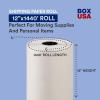 imageBOX USA Packing Paper Roll 1440L x 12quotW  1000 Sheets 17 Long Equivalent  Large White Newsprint for Shipping Packaging Storage and Moving Supplies1440 x 12