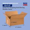 imageBOX USA Shipping Boxes Flat 16quotL x 16quotW x 6quotH 25Pack  Corrugated Cardboard Box for Packing Moving and Storage10x7x3