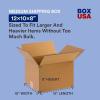 imageBOX USA Shipping Boxes Small 12quotL x 12quotW x 12quotH 25Pack  Corrugated Cardboard Box for Packing Moving and Storage12x10x8 25Pack