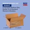 imageBOX USA Shipping Boxes Small 12quotL x 12quotW x 12quotH 25Pack  Corrugated Cardboard Box for Packing Moving and Storage12x8x5 25Pack