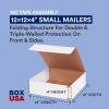 imageBOX USA Shipping Boxes Small 12quotL x 4quotW x 4quotH 50Pack  Corrugated Cardboard Box Mailer for Packing Moving and Storage 124412x12x4