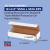 imageBOX USA Shipping Boxes Small 12quotL x 4quotW x 4quotH 50Pack  Corrugated Cardboard Box Mailer for Packing Moving and Storage 124412x4x2