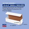 imageBOX USA Shipping Boxes Small 12quotL x 4quotW x 4quotH 50Pack  Corrugated Cardboard Box Mailer for Packing Moving and Storage 124412x4x3