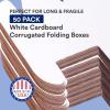 imageBOX USA Shipping Boxes Small 12quotL x 4quotW x 4quotH 50Pack  Corrugated Cardboard Box Mailer for Packing Moving and Storage 124412x4x4