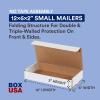 imageBOX USA Shipping Boxes Small 12quotL x 4quotW x 4quotH 50Pack  Corrugated Cardboard Box Mailer for Packing Moving and Storage 124412x6x2