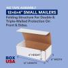 imageBOX USA Shipping Boxes Small 12quotL x 4quotW x 4quotH 50Pack  Corrugated Cardboard Box Mailer for Packing Moving and Storage 124412x6x4