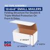 imageBOX USA Shipping Boxes Small 12quotL x 4quotW x 4quotH 50Pack  Corrugated Cardboard Box Mailer for Packing Moving and Storage 124412x6x6