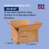imageBOX USA Shipping Boxes Small 12quotL x 9quotW x 6quotH 25Pack  Corrugated Cardboard Box for Packing Moving and Storage12x9x6 25Pack