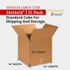 imagePARTNERS BRAND 14 x 14 x 14 Corrugated Cardboard Boxes Medium 14quotL x 14quotW x 14quotH Pack of 25  Shipping Packaging Moving Storage Box for Home or Business Strong Wholesale Bulk Boxes