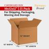 imagePartners Brand 16x12x12 Corrugated Cardboard Boxes 16quotL x 12quotW x 12quotH Pack of 25  Shipping Packaging Moving Storage Box for Business Strong Wholesale Bulk Boxes 16x12x12 16121216x12x12 25Pack