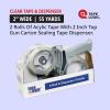 imageTAPE LOGIC 2quot x 55 yds Acrylic Packing Tape 26 Mil Clear 12Pack Heavy Duty Packing Tape Rolls for Sealing Boxes at Home Warehouse ampamp Office Supplies for Packaging Shipping Moving2 Tape Dispenser Kit