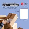 imageTAPE LOGIC Fanfold Thermal Transfer Labels 2quotx1quot White 40800pk Self Adhesive All Purpose Blank Sticker Label for Thermal Printer 8 Rolls of 5100 Office Supplies for Address Shipping ampamp Mailing4x6 500 Labels
