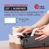 imageTAPE LOGIC Fanfold Thermal Transfer Labels 2quotx1quot White 40800pk Self Adhesive All Purpose Blank Sticker Label for Thermal Printer 8 Rolls of 5100 Office Supplies for Address Shipping ampamp Mailing2x1 40 800 Labels