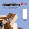imageTAPE LOGIC Fanfold Thermal Transfer Labels 2quotx1quot White 40800pk Self Adhesive All Purpose Blank Sticker Label for Thermal Printer 8 Rolls of 5100 Office Supplies for Address Shipping ampamp Mailing2x1 1 300 Labels