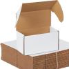 imageAVIDITI White Shipping Boxes 145quot x 75quot x 5quot 25Pack Foldable ampamp CrushProof  Corrugated Cardboard Mailing Boxes for Shipping Mailers Moving Packing Small Business Ideal to Use as Gift Box105x5x6 50Pack