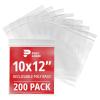 imageClear 10quot x 12quot Reclosable Poly Mailer Bags 2 Mil Thick 200Pack  Plastic Resealable Polybags for Shipping Mailing Packaging ampamp Storage  Large Reclosable Plastic Bags10x12 200Pack