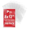 imageClear 12quot x 15quot Flat Poly Mailer Bags 1 Mil Thick 200Pack  Plastic Flat Polybags for Shipping Mailing Packaging ampamp Storage  Large Poly Mailers8x12 200Pack