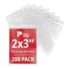 imageClear 2quot x 3quot Reclosable Poly Mailer Bags 2 Mil Thick 200Pack  Plastic Resealable Polybags for Shipping Mailing Packaging ampamp Storage  Small Reclosable Plastic Bags2x3 200Pack