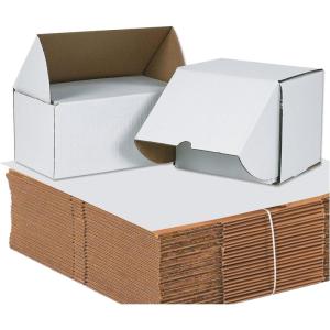 imageAVIDITI White Shipping Boxes 145quot x 75quot x 5quot 25Pack Foldable ampamp CrushProof  Corrugated Cardboard Mailing Boxes for Shipping Mailers Moving Packing Small Business Ideal to Use as Gift Box75x7x65 25Pack