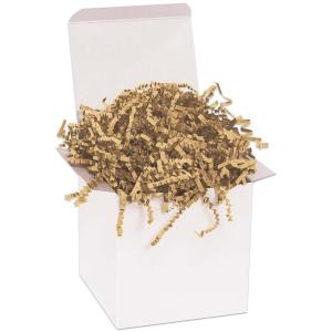 imageBOX USA 10 lb Kraft Crinkle Paper Packing Shipping and Moving Box Filler Shredded Paper for Box Package Basket Stuffing Bag Gift Wrapping Holidays Crafts and DecorationCognac