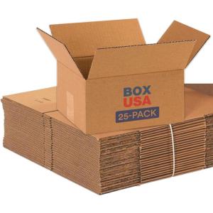 imageBOX USA 10 x 8 x 5 Corrugated Cardboard Boxes Small 10quotL x 8quotW x 5quotH Pack of 25  Shipping Packaging Moving Storage Box for Home or Business Strong Wholesale Bulk Boxes10x8x5 25Pack