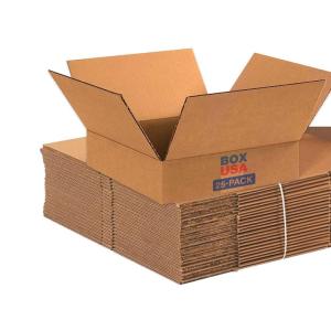 imageBOX USA 12 x 12 x 3 Corrugated Cardboard Boxes Flat 12quotL x 12quotW x 3quotH Pack of 25  Shipping Packaging Moving Storage Box for Home or Business Strong Wholesale Bulk Boxes
