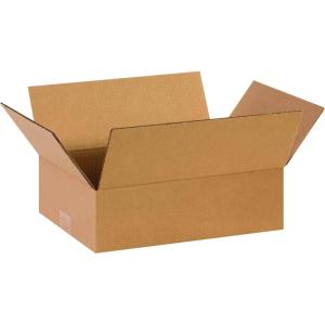 imageBOX USA 14quotL x 8quotW x 4quotH Corrugated Cardboard Boxes Pack of 25  Brown Reusable Recyclable Made in USA14x10x4 25Pack