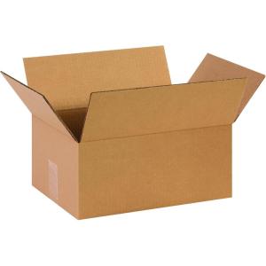 imageBOX USA 14quotL x 8quotW x 4quotH Corrugated Cardboard Boxes Pack of 25  Brown Reusable Recyclable Made in USA14x10x6 25Pack