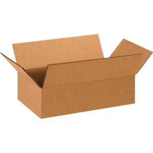 imageBOX USA 14quotL x 8quotW x 4quotH Corrugated Cardboard Boxes Pack of 25  Brown Reusable Recyclable Made in USA14x8x4 25Pack